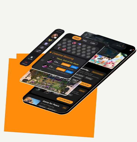 GameSkill layered mobile game interface